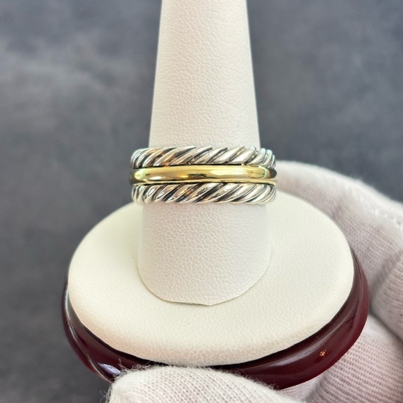 David Yurman Jewelry - David Yurman 925 & 18k Gold Unisex Classic Cable Ring 10